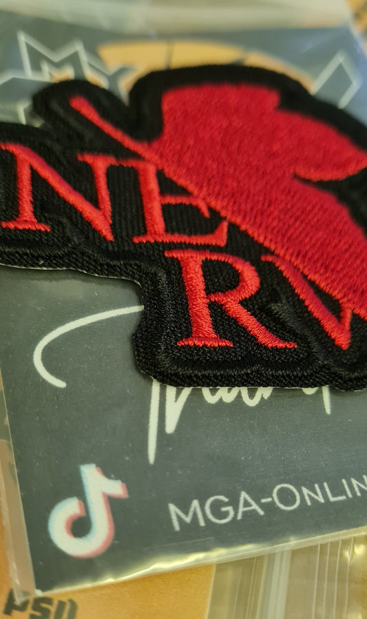 Evangelion NERV inspired Patch. Anime Embroidery patch. NERV embroidery patch.