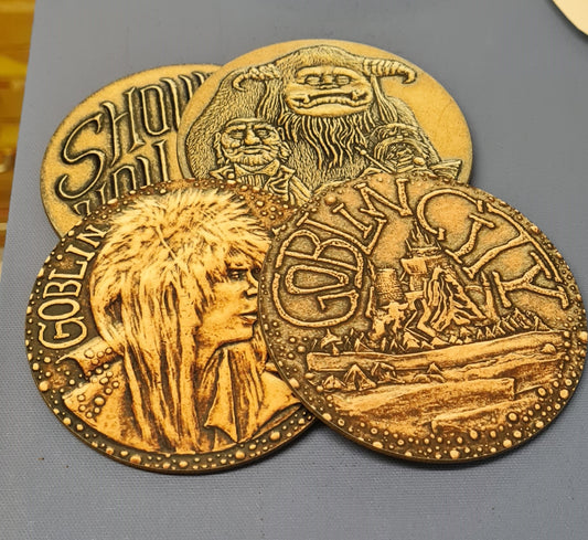 Labyrinth Inspired Coin Coasters