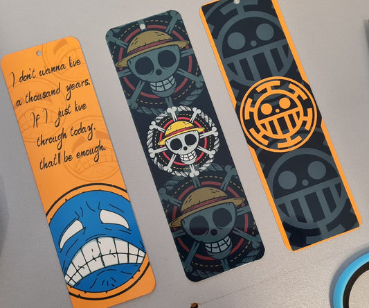 Pirate Smiley Metal Bookmark