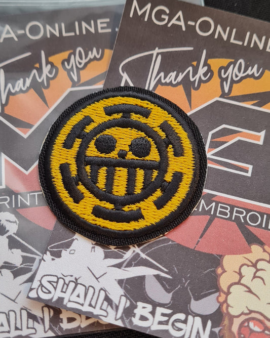 Trafalgar Law Custom Embroidered Patch – One Piece Inspired