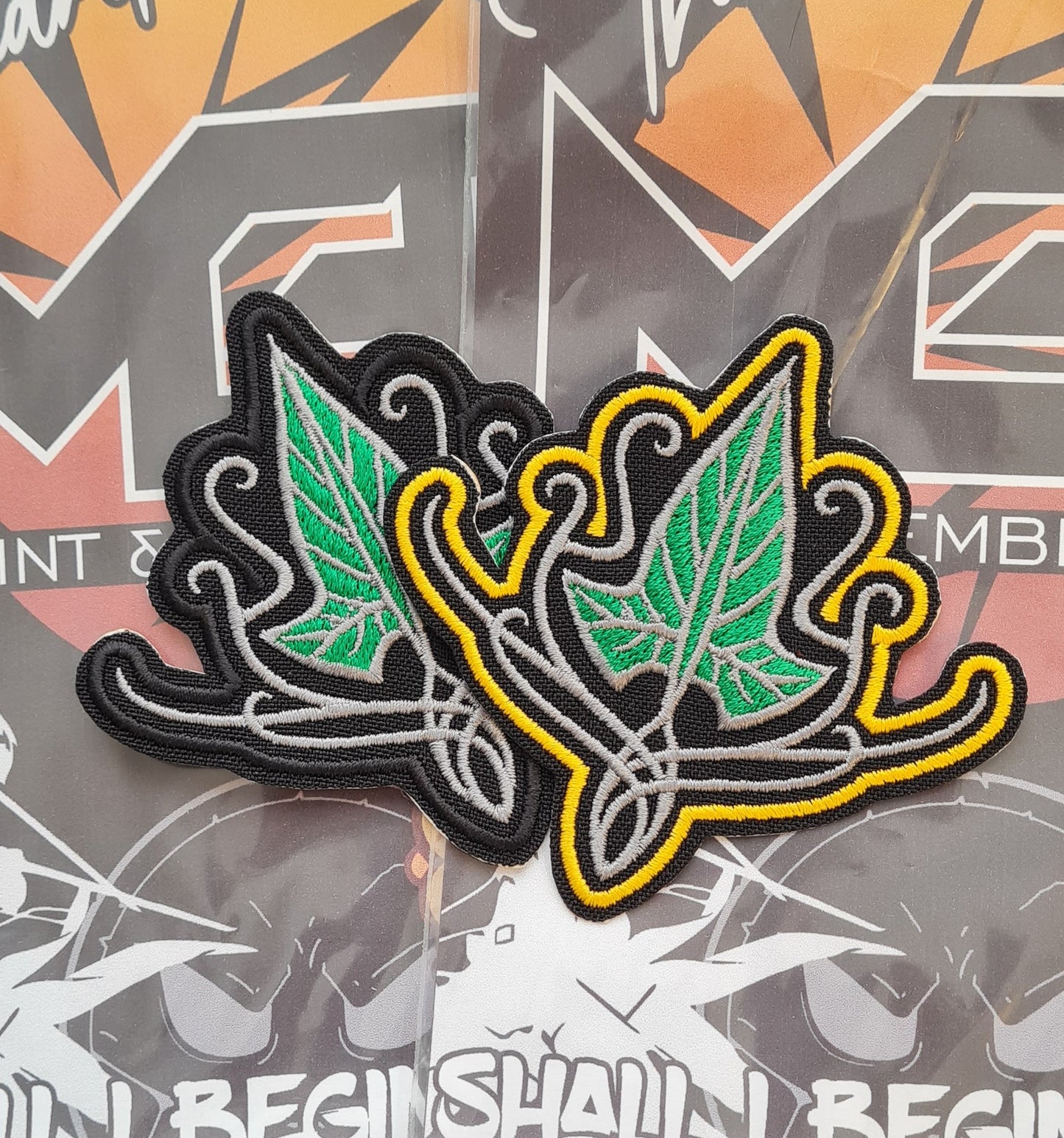 Leaf of Lórien Embroidery Patch – Iron-On Heat Seal | Lord of the Rings Elven Crest with Detailed Stitching