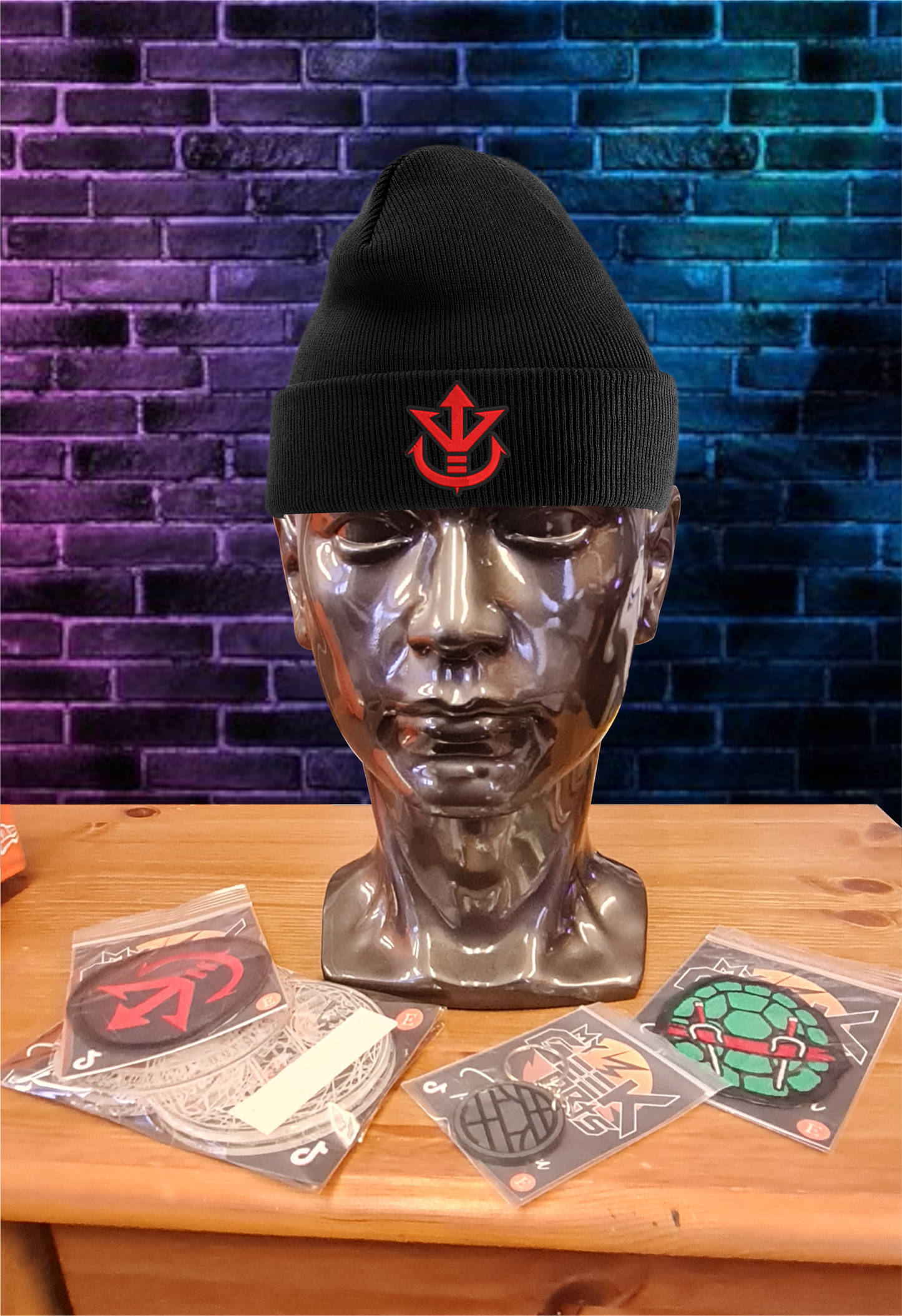 Saiyan Royalty Embroidered Beanie – King & Prince Vegeta's Crest