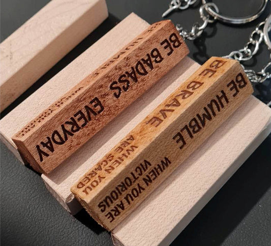 Be Brave Wooden Keyring