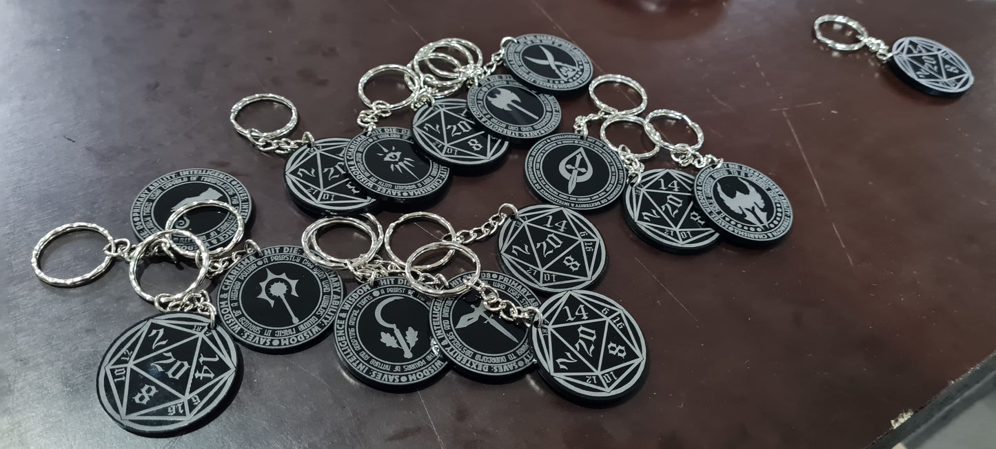 D&D Dungeons and Dragons custom Keyrings