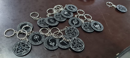 D&D Dungeons and Dragons custom Keyrings