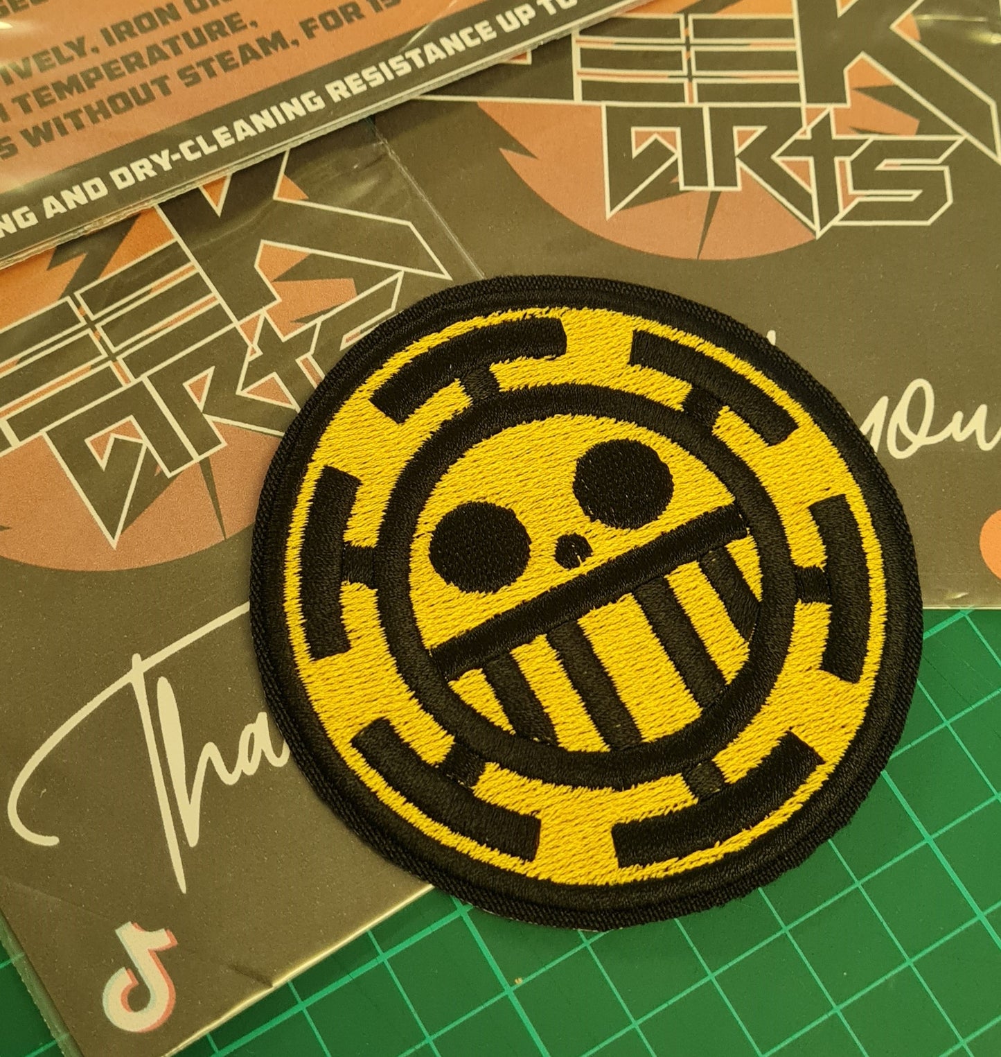 One Piece Embroidery patches. Ace patches. smiley face. Cosplay patches. Anime Embroidered Heat seal Patches.