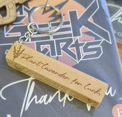 Practical Magic inspired Wooden Keyring.