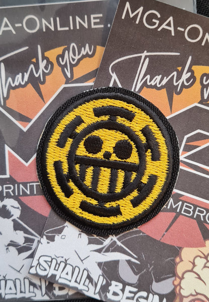 Trafalgar Law Custom Embroidered Patch – One Piece Inspired