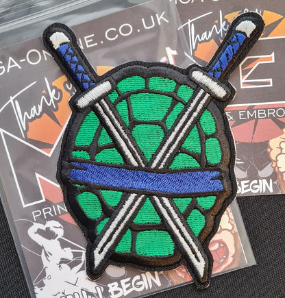 Retro Ninja Turtle Shell Style Patch Set – Heat Press Ready
