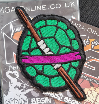 Retro Ninja Turtle Shell Style Patch Set – Heat Press Ready