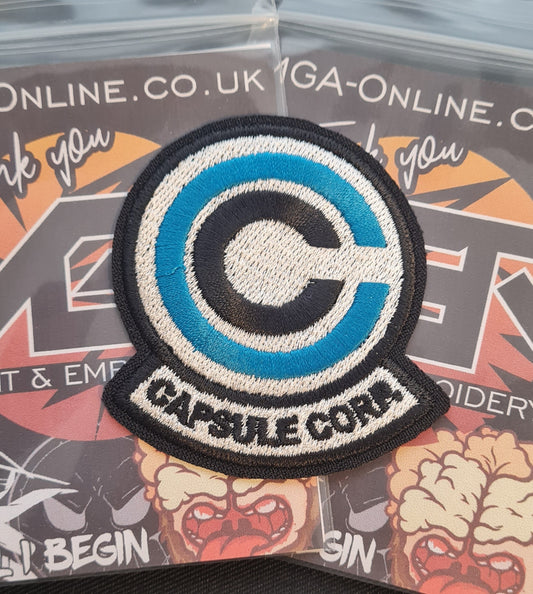 Capsule Corp Embroidered Patch – Custom Embroidered Dragon Ball Iron-On