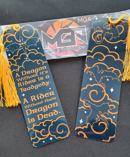 “A Rider Without a Dragon Is Dead” – Unofficial Fourth Wing Metal Bookmark
