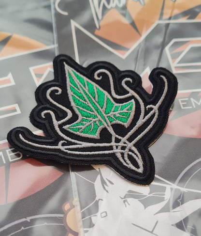 Leaf of Lórien Embroidery Patch – Iron-On Heat Seal | Lord of the Rings Elven Crest with Detailed Stitching