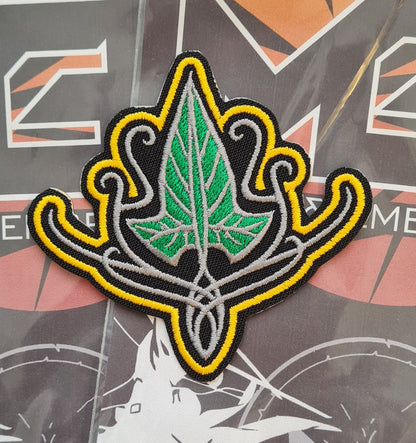 Leaf of Lórien Embroidery Patch – Iron-On Heat Seal | Lord of the Rings Elven Crest with Detailed Stitching