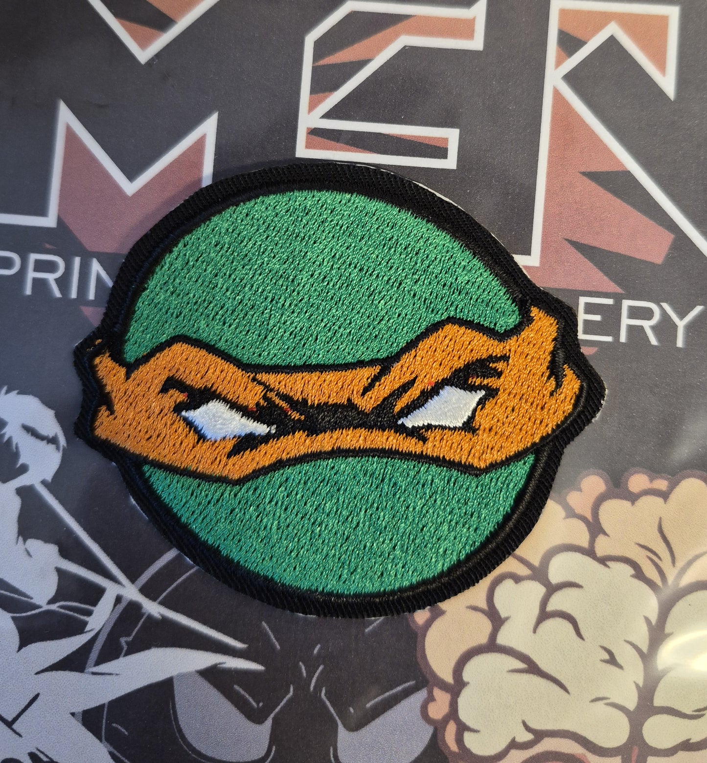 Retro Green Ninja Turtle Style Patch Set – Heat Press Ready