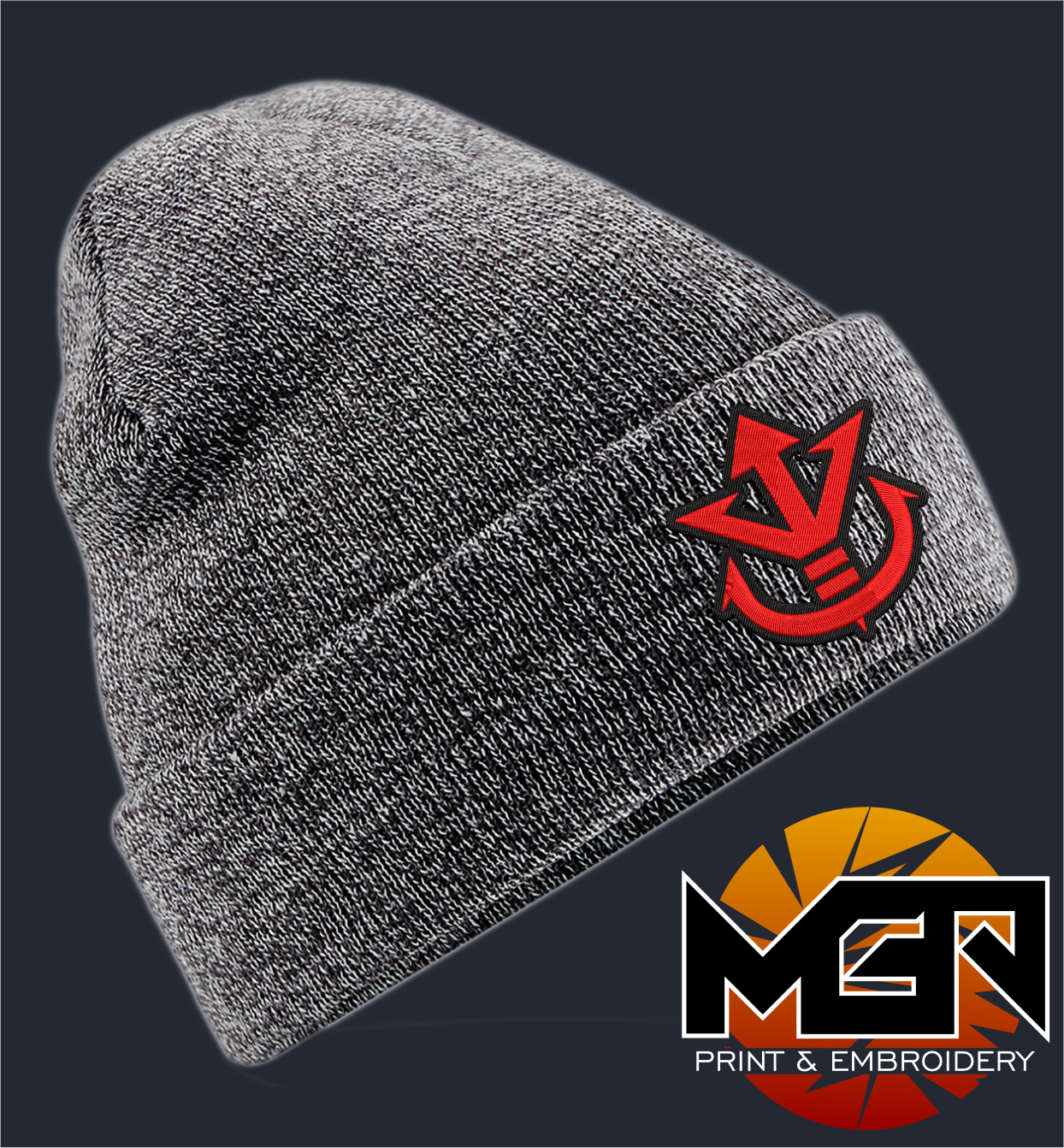 Saiyan Royalty Embroidered Beanie – King & Prince Vegeta's Crest