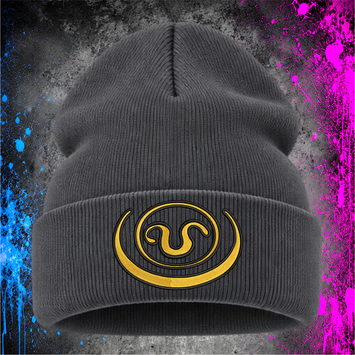 Apophis Serpent – Embroidered Cuffed Beanie