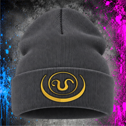 Apophis Serpent – Embroidered Cuffed Beanie