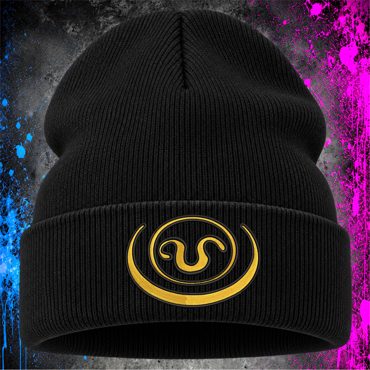 Apophis Serpent – Embroidered Cuffed Beanie