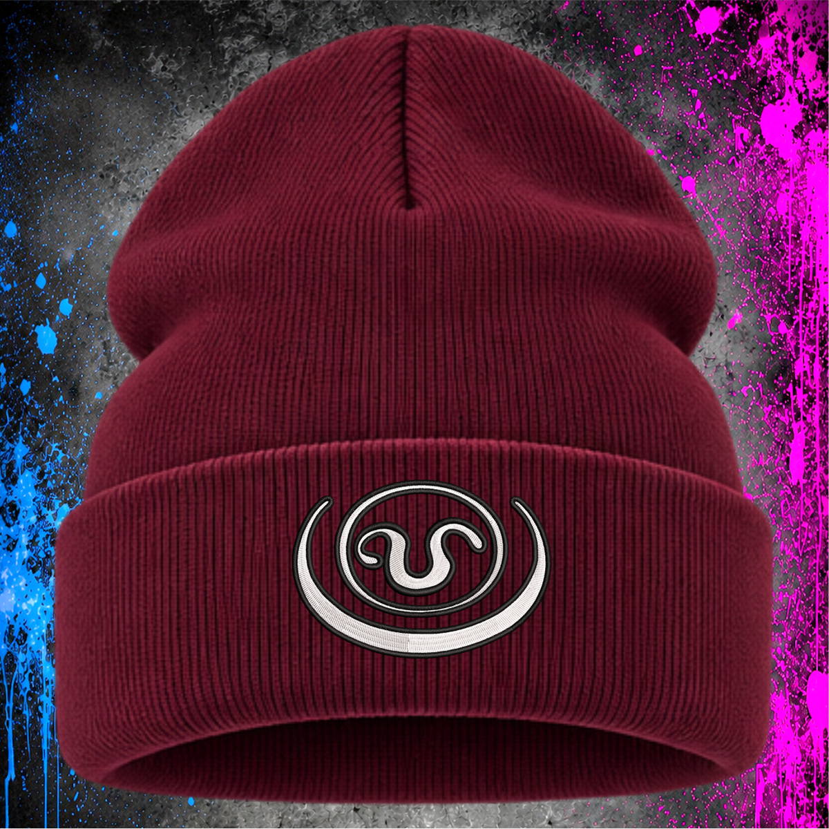 Apophis Serpent – Embroidered Cuffed Beanie