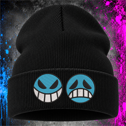 Fire Fist Faces – Embroidered Cuffed Beanie