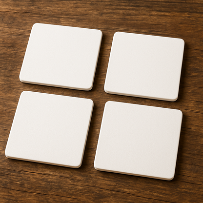 Personalised Wooden Coaster Set – Custom Sublimated Coasters (Pack of 4) | Add Your Own Design