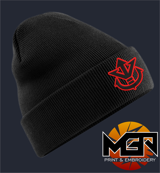 Saiyan Royalty Embroidered Beanie – King & Prince Vegeta's Crest