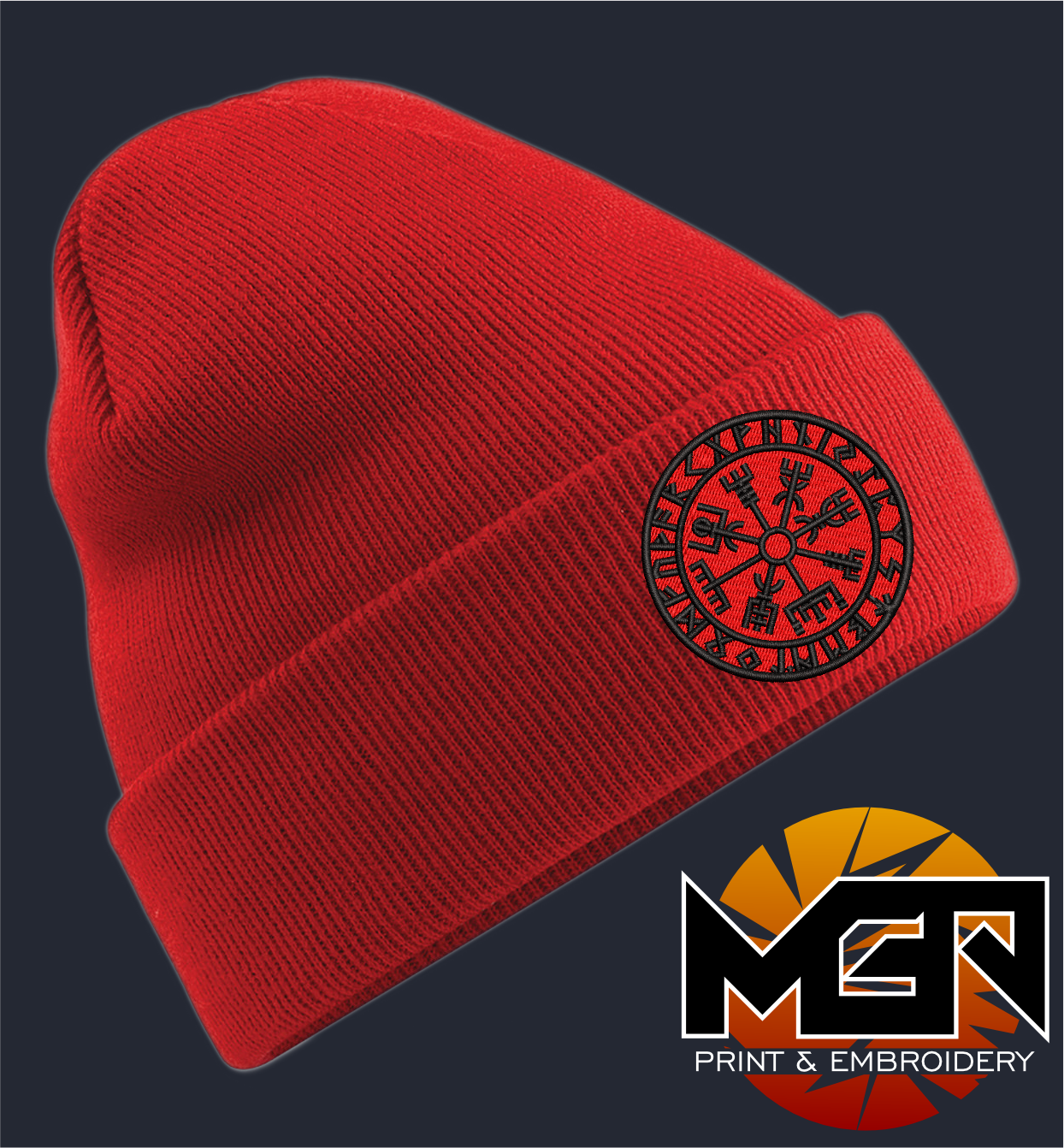 Vegvisir Custom Embroidered Beanie