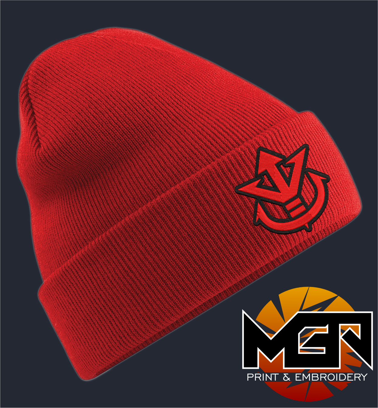 Saiyan Royalty Embroidered Beanie – King & Prince Vegeta's Crest