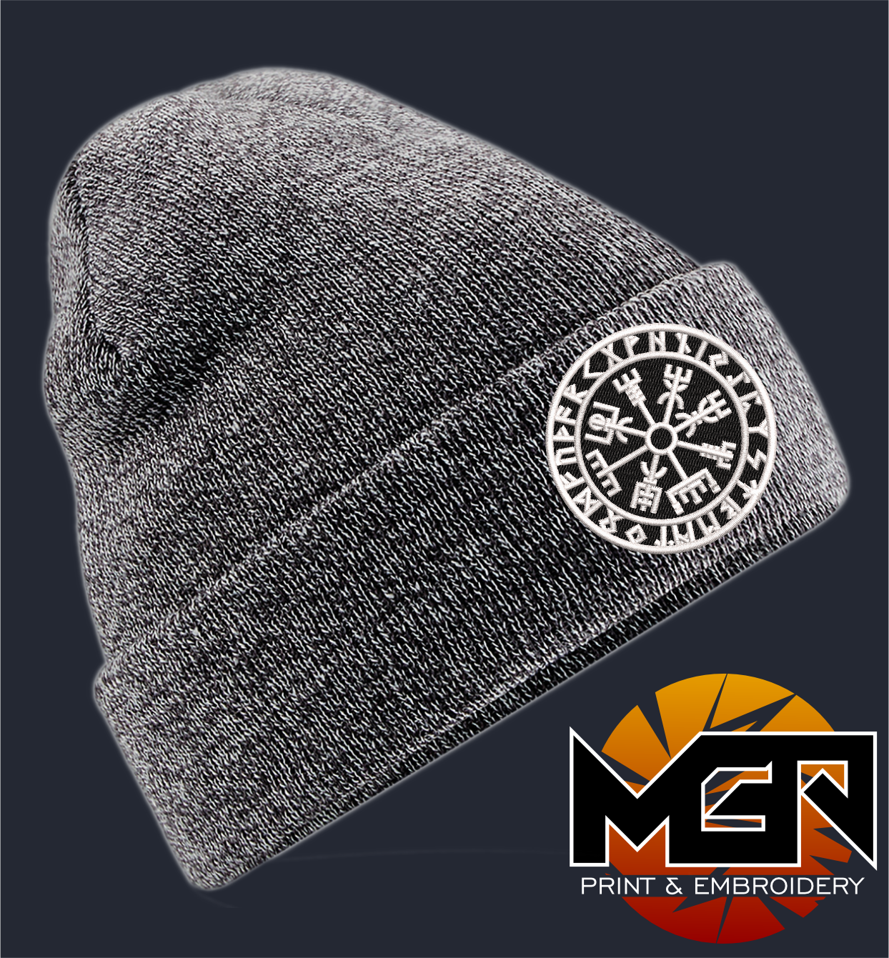 Vegvisir Custom Embroidered Beanie